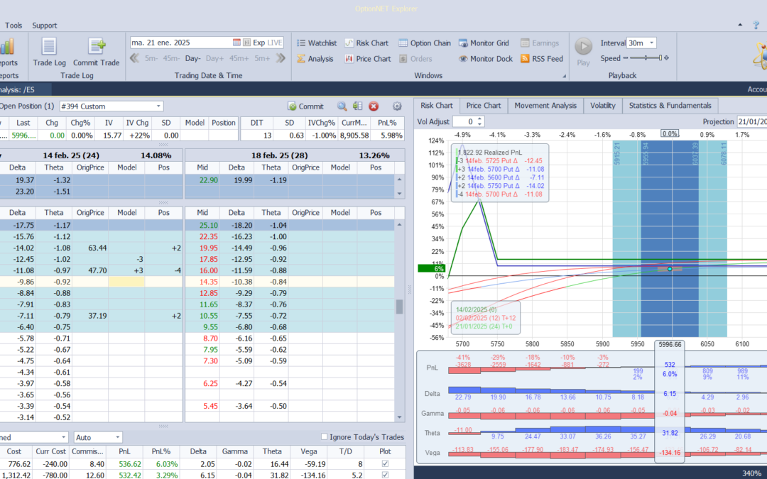 Nuevo ajuste. Subimos puts vendidas y añadimos más deltas positivas
